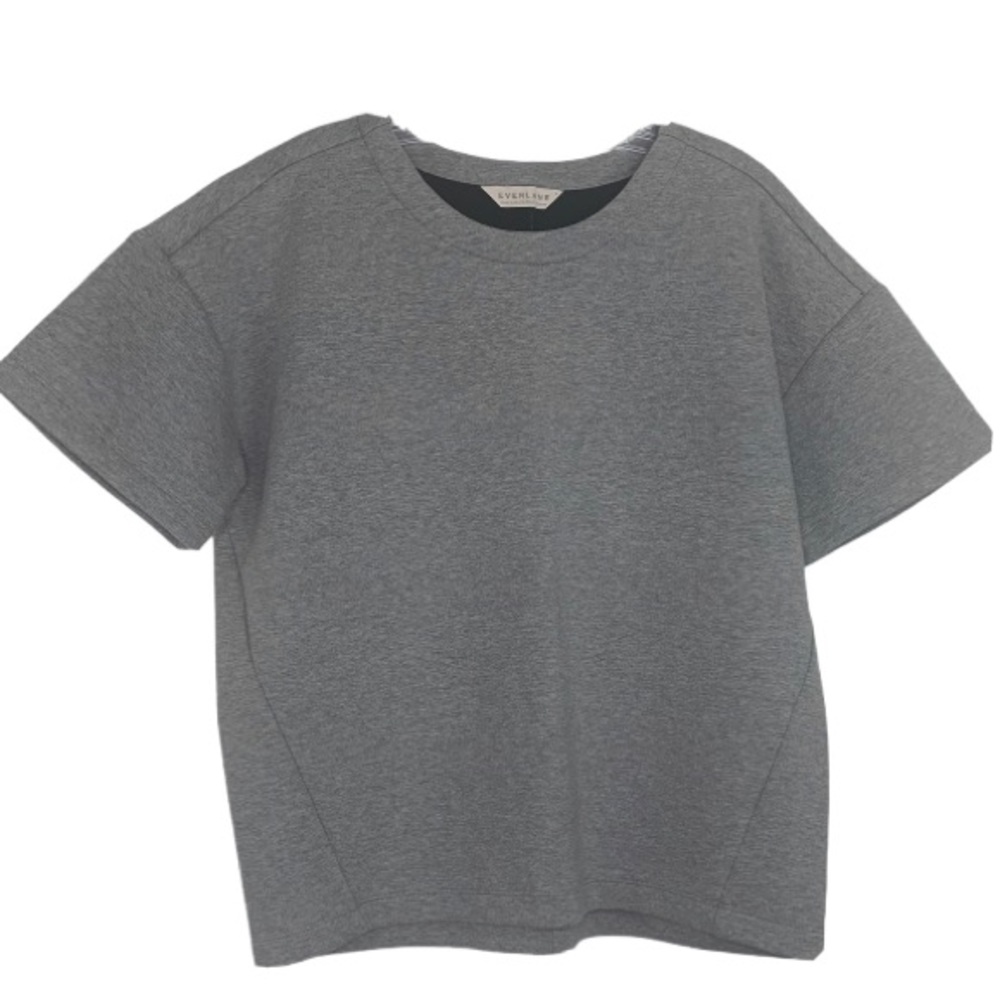 EVERLANE Short Sleeve Sweatshirt Gray Cotton M